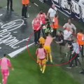 VIDEO Ludnica i veliki prekid zbog napada na fudbalera: Navijač upao na teren i napravio haos