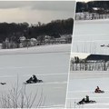 (Uznemirujuće) jadnu životinju jurili i gazili motornim sankama! Pokušavala je da pobegne, a on ju je brutalno iznova i…