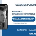 Uži izbor istraživačkih priča za nagradu "Dejan Anastasijević" - u toku glasanje publike