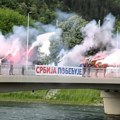 U više gradova Srbije transparenti "Srbija pobeđuje", skup podrške i u Kumanovu