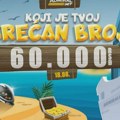 Koji je vaš srećan broj? Samo danas - osvojite deo od 60.000 dinara!