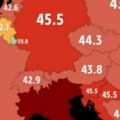 Objavljena nova karta Evrope: Srbija potpuno u crvenom, a preko piše 45,4