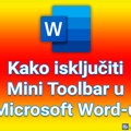 Kako isključiti Mini Toolbar u Microsoft Word-u