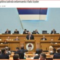 Republika Srpska: Usvojen Predlog zakona o zabrani delovanja vanustavnih institucija BiH