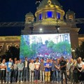 Srbija i politika: Dvadeset i prvi protest „Srbija protiv nasilja" u Beogradu, prvo obraćanje opozicionih političara