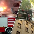 Požar u zgradi u Nemanjinoj ulici u blizini Vlade Srbije: Na terenu 14 vatrogasaca sa pet vozila