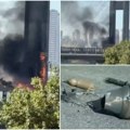 Rusi pogodili južni most u Kijevu! Snimljen trenutak napada: Udar dronova kod noseće konstrukcije, hitno se oglasio Kličko…