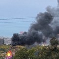 Zapalio se autobus na Brankovom mostu (VIDEO)