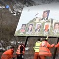 Divljanje kurtijevih lažnih ministara Srušili bilbord na kojem su Vučić, Putin, Đoković, pa zapretili... (foto)