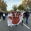 Održana protestna šetnja duž Bulevara oslobođenja, demonstranti ostavili tragove krvavih ruku