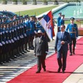 Museveni se sastao sa Vučićem, svečani doček ispred Palate Srbija