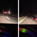 Auto uništen stoji usred mraka! Šok scene na auto-putu Miloš Veliki, kod Gornjeg Milanovca