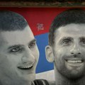 Nikola Jokić i Novak Đoković pod trobojkom Srbije: Mural za ponos osvanuo u Beogradu