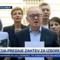 Opozicija predala Vučiću formalni zahtev za vanredne izbore