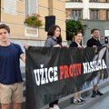 Ćuta i Srđan Milivojević na 26.protestu Užice protiv nasilja