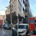 Прве фотографије великог пожара у подземној гаражи на Звездари: Ватра захватила 4 аутомобила, 2 потпуно изгорела (фото)