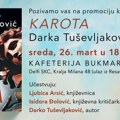 Promocija romana „Karota“ Darka Tuševljakovića u knjižari Delfi SKC