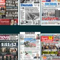 Naslovne strane današnjih novina: Prelistavanje štampe za nedelju, 2. novembar 2025. godine