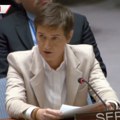 Brnabić u savetu bezbednosti UN: Predsednica takozvanog demokratskog Kosova ne želi ni da izgovori reč Srbija