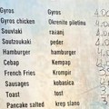 Grci preveli cenovnik na srpski jezik, pa su jela postala urnebesna Jedno je apsolutni hit