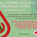 U utorak akcija dobrovoljnog davanja krvi, poslednja u ovoj godini