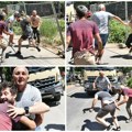 Novi incident na gradilištu u Bloku 4: Aktivista se podvukao pod kamion, bahati investitor i još dvojica muškaraca ga jurili…
