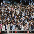 Desetine hiljada ljudi na antiameričkim protestima u Pjongjangu