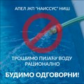 JKP Naissus poziva na racionalno trošenje vode zbog „ekstremne temperature i globalnog zagrevanja”