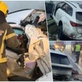 Prve slike teške nesreće na auto-putu za Niš: Jezivo, auto nemačkih tablica sleteo sa puta, dvoje poginulih (foto)