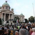 Protest "Srbija protiv nasilja" 22. Put: Prefarban znak RTS-a