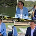 "Drina je izvor života za sve koji žive u blizini" Vučić u vožnji čamcem na Zvorničkom jezeru: Naš posao je da…