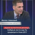 Jovanović: Jedina autentična desnica je lista koju će na narednim izborima predvoditi Novi DSS