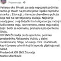 Razbijeno staklo na prostorijama SNS u Žitorađi