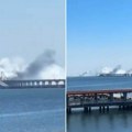 Oblaci dima prekrili krimski most! Odjeknule snažne eksplozije - "Poslato 20 dronova" (video)