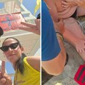 Prve slike spasavanja dečaka iz Srbije na Halkidikiju! Sofija i kolega ga izvukli iz mora, pa mu pružili pomoć.