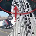 Drama na Brankovom mostu: Prevrnuo se automobil, paklene gužve na svim prilazima!