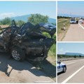 Prve fotografije stravičnog sudara kod Niša: Vozač BMW-a poginuo, automobil od siline udarca uništen FOTO, VIDEO
