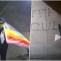 Nosio zastavu duginih boja, žvrljao crkve: "vi ste antigej sekta"! Oskrnavio tri verska objekta antihrišćanskim natpisima…