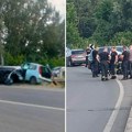 Zakucao se u auto nakon preticanja: Užasna nesreća u Obrenovcu, vatrogasci sekli vozila (Foto)
