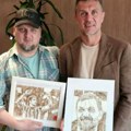 Srbin slika Hrvate pred EP: Espreso art umetnik Bojan Đorđević ispraća "vatrene" jedinstvenim portretima naslikanim -…