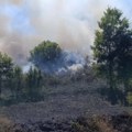 (Foto) drama u Ribarskoj Banji: Veliki požar zahvatio rastinje pored puta