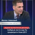 Jovanović: Jedina autentična desnica je lista koju će na narednim izborima predvoditi Novi DSS