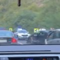 Jedno vozilo razlupano Saobraćajna nezgoda na Ibarskoj magistrali (VIDEO)