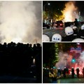 (Video) Policija intervenisala nakon napada učesnika protesta u Ulicu kneza Miloša stigla Hitna pomoć