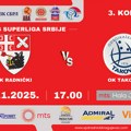 Radnički danas dočekuje Takovo u trećem kolu Superlige