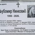 Poznato vreme i mesto sahrane Ljubomira Ninkovića. Boda sa porodicom dao umrlicu bratu i saopštio kada će biti ispraćen na…