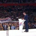 Vučić drži govor u punoj areni: Hvala za vašu bezrezervnu podršku (video)