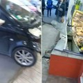 "Kad si gladan nisi sav svoj" - Smartom uleteo u pekaru na Medaku! Automobil ulubljen, a svuda okolo staklo (video)