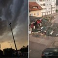 Nesreća izbegnuta za dlaku: Skela pala na automobil, vatrogasci ekspresno reagovali