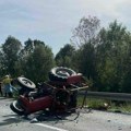 Težak udes kod Guče: Vozač traktora izgubio kontrolu, pa se prevrnuo